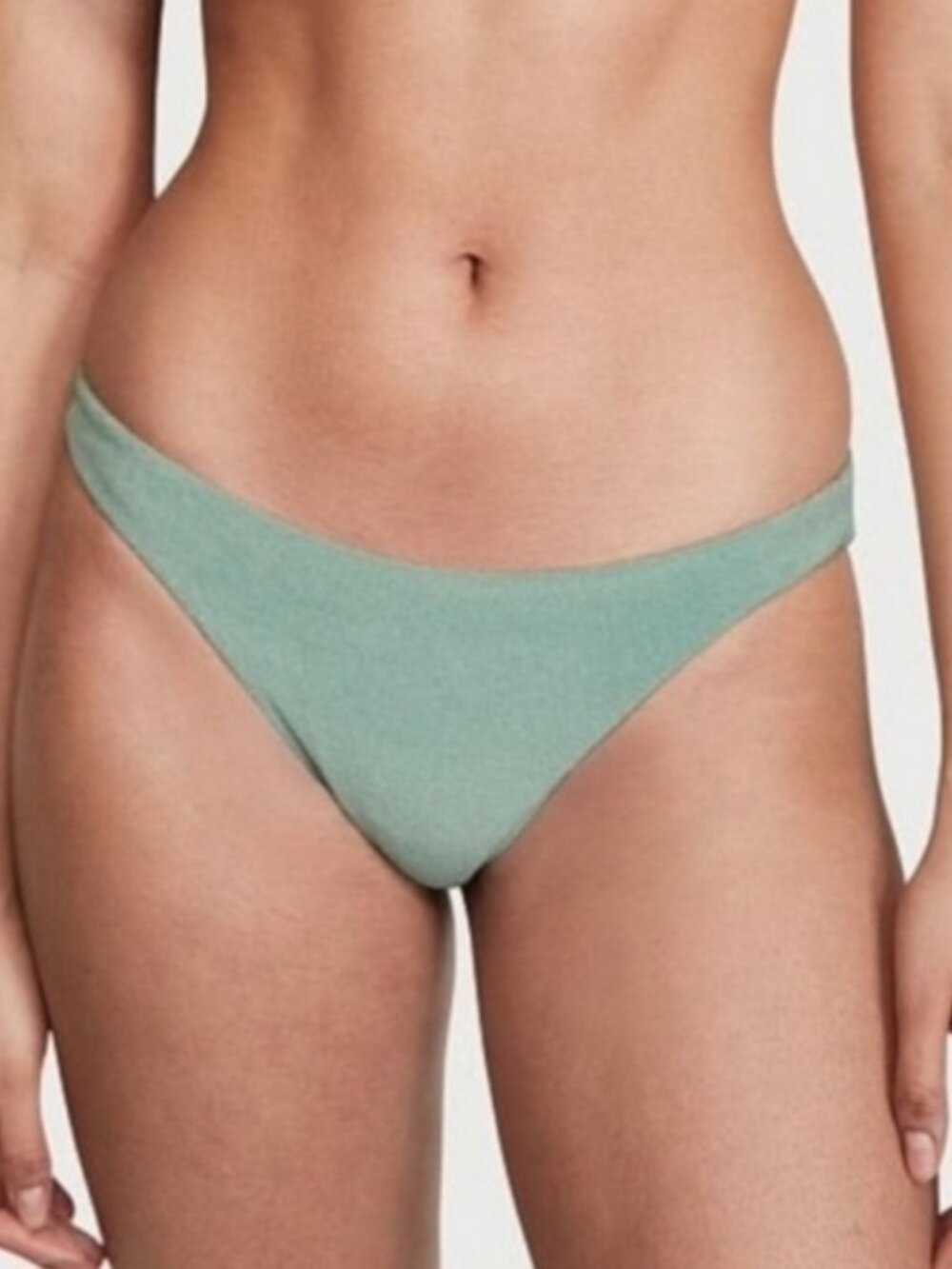 Victoria's Secret | Terry Cloth Seafoam Green Bikini Bottoms | Size Large